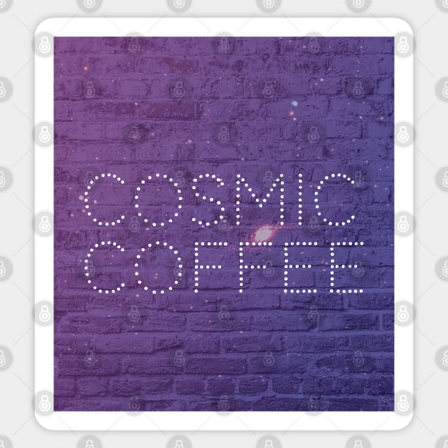 Cosmic Coffee Sticker by Elephant Kid